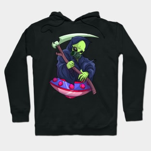 Death Scythe Grim Reaper Alien Skull Hoodie